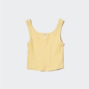 UNIQLO | Yellow Sleeveless Fitted Crop Tank Top